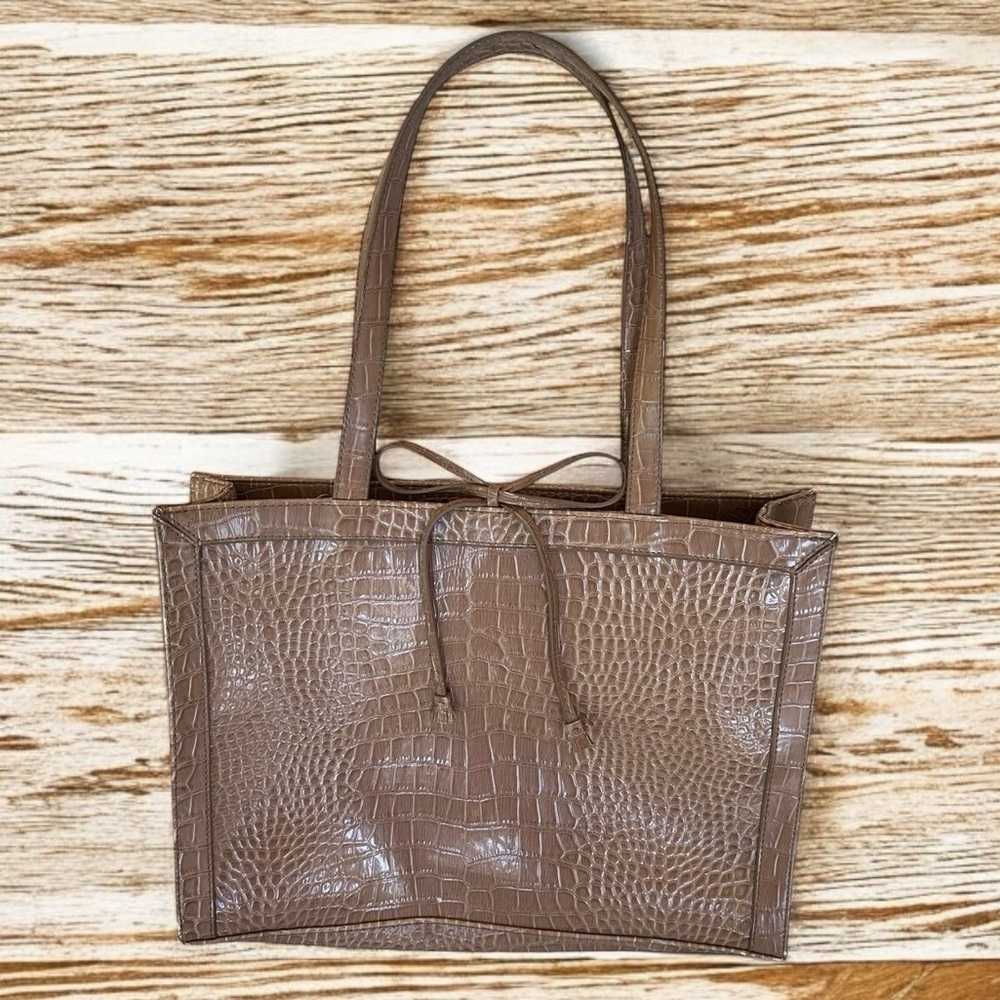Liz Claiborne Brown Reptile‎ Handbag Briefcase - Great for Business and Travel!